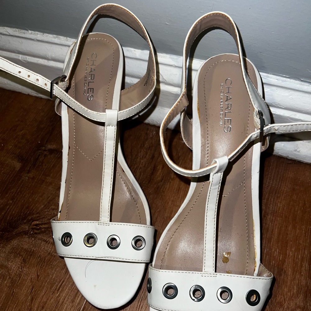Charles David White Women's Sandals